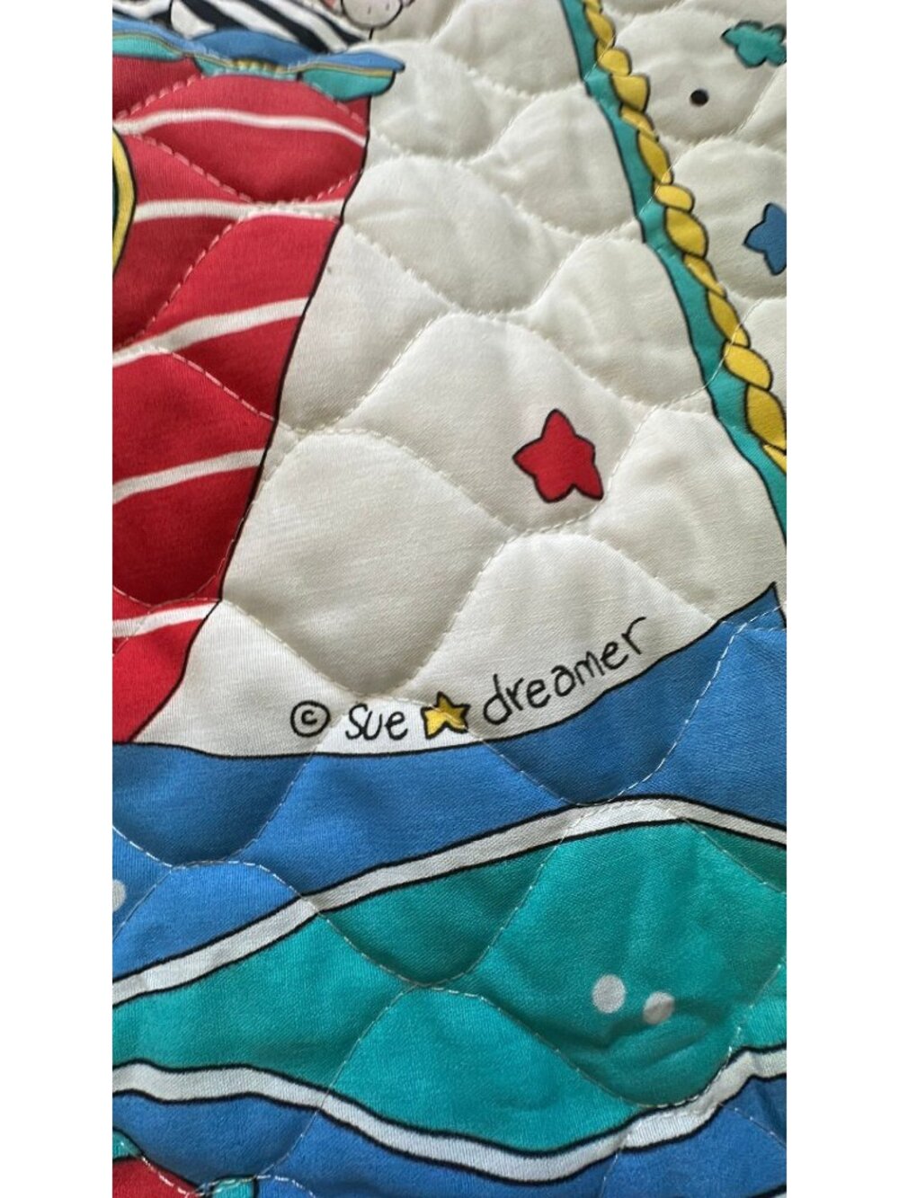 vintage Sue Dreamer Noah's Ark crib quilt - Picture 6 of 6